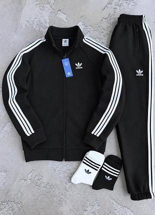 Чоловічий зимовий флісовий костюм adidas fleece premium ❄️