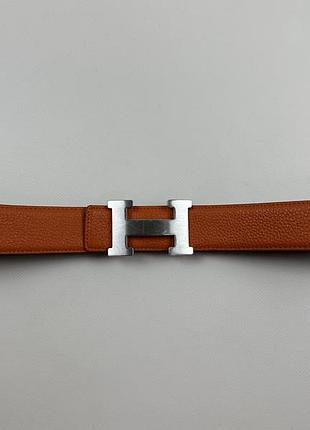 Ремінь шкіряний двосторонній hermès 2