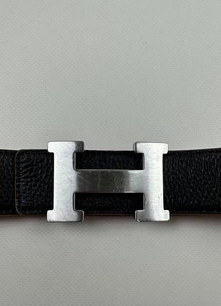 Ремінь шкіряний двосторонній hermès 5
