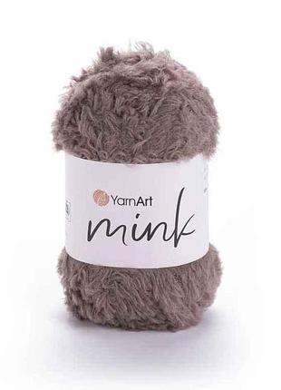 Пряжа mink коричневый 100% полиамид 75м 50г арт.332 10шт/уп тм yarnart