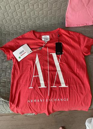 Футболка чоловіча armani exchange червона розмір s