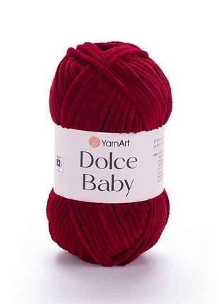 Пряжа dolce baby бордовый 100% микрополиэстр 85м 50г 5шт/уп 752 тм yarnart