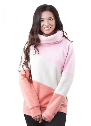 Тепла жіноча кофта з флісу персиковий, xl