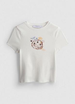 Жіноча футболка з малюнком вишивкою primark женская футболка