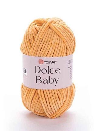 Пряжа dolce baby бежевий 100% мікрополіестр 85м 50г 5шт/уп 855 тм yarnart