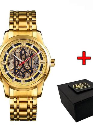 Классические мужские часы awarder 025 sharp gold-gold