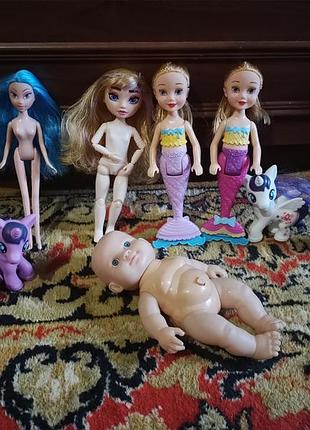 Набір ляльок та іграшок для дівчинки: rainbow high, monster high, русалки, пупс, поні 9
