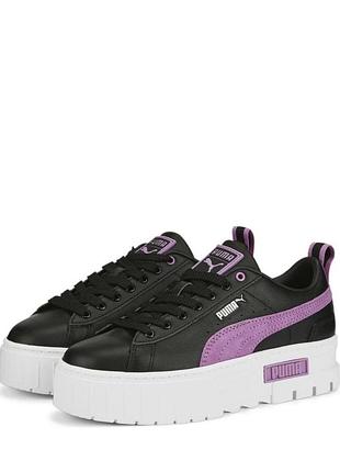 Кросівки жіночі puma mayze чорні з фіолетовим 38.5