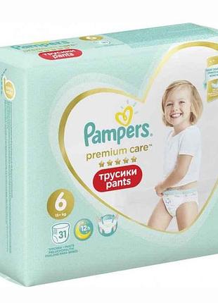 Підгузки - трусики premium care pants 6 15 кг 31 шт тм pampers