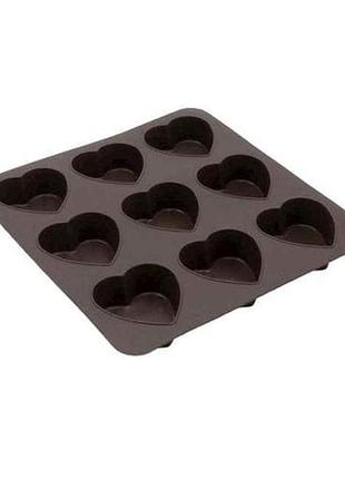 Форма для выпечки мафинов квадратная 25х25х3см силикон 10245 chef choco тм lessner