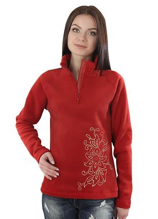 Кофта жіноча з флісу теракотовий, xl