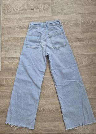 Джинси zara широкі блакитні 2