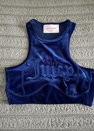 Топ жіночий juicy couture синій велюровий