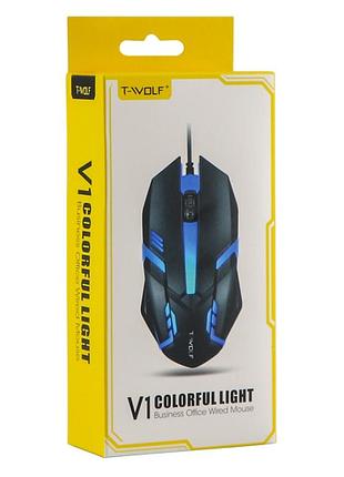 Usb мышь twolf v1 мята упаковка черный 2