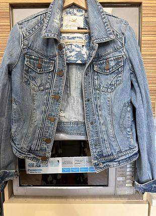 Жіноча джинсова куртка river island, блакитна