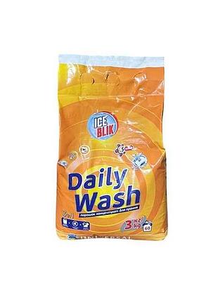 Пральний порошок 3кг daily wash universal concentrate тм ice blik