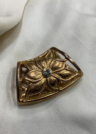 🌸✨💎 изысканный винтажный зажим для платки цветочный пассаж &amp; золотой лотос 💎✨🌸