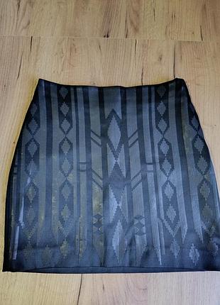 Стильная мини-юбка h&amp;m в пайетки / геометрический узор.