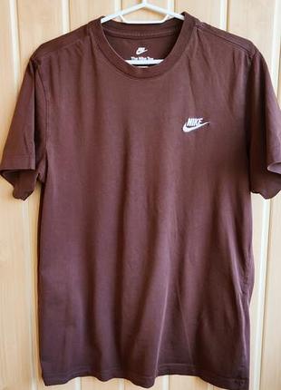 Футболка nike коричнева 100% бавовна р.м