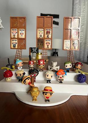 Підставка для фігурок і карток 2в1 one piece kinder joy, стенд для фігурок і карток 2в1 ван піс кіндер джой