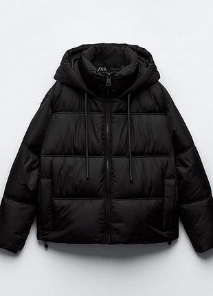 Пуховик жіночий zara чорний