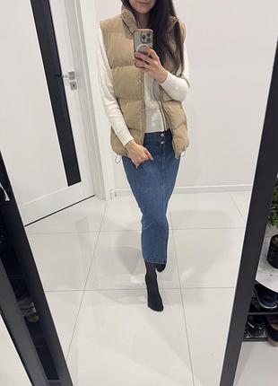 Жіноча тепла жилетка fashionista inspo, бежева, розмір s