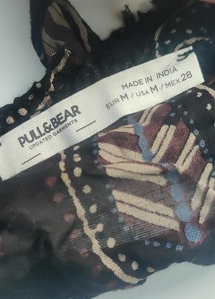 Топ в стилі бохо pull&bear m розмір чорний з бежевим 2