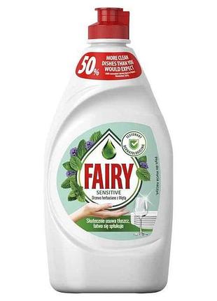 Средство для мытья посуды 450мл сенситив чайное дерево и мята тм fairy