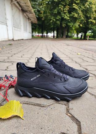 Кросівки чоловічі ecco mx m чорні шкіряні