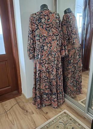 Ярусное с пояском платье 👗 пейсли 2
