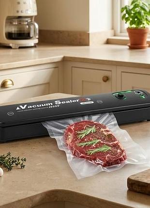 Автоматичний домашній вакууматор vacuum sealer z (jau kang) — вакуумний пакувальник їжі та продуктів, чорний