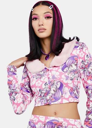 Кардиган з хутром аніме dollskill anime y2k guaru