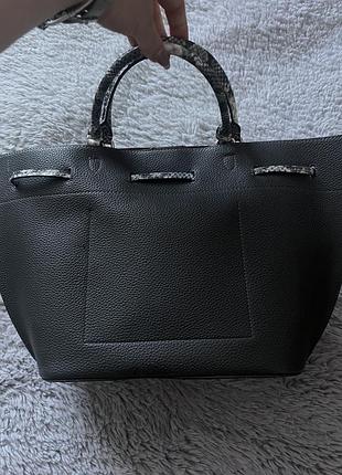 Сумка шопер жіноча prada сіра 4