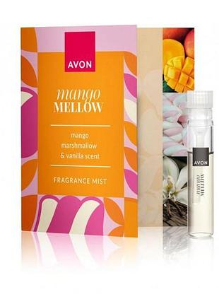 Открытка с пробным образцом парфюмерная вода avon edc mango mellow, 0,6 мл (158511716)