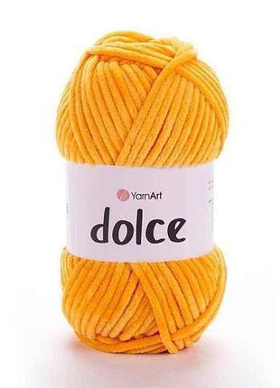 Пряжа dolce оранжевый 100% микрополиэстр 120м 100г 5шт/уп 853 тм yarnart