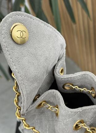 Сумочка замшева chanel 25 small handbag with gold hardware 4