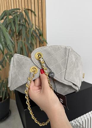Сумочка замшева chanel 25 small handbag with gold hardware 3