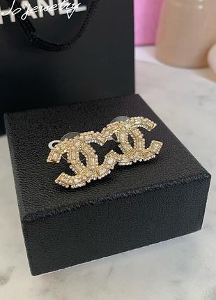 Сережки для жінок chanel з гравіюванням, лимонне золото, 2.5 см