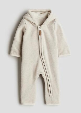 Флісовий комбінезон з вушками h&m 0-1м