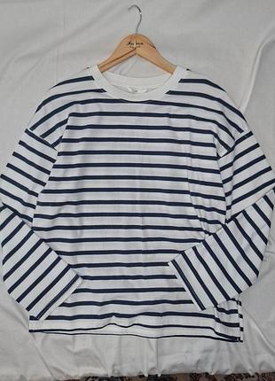 Хлопковый лонгслив h&amp;m 4