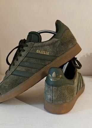 Кросівки adidas gazelle замшеві, зелені, розмір 38, довжина устілки 23,5-24 см