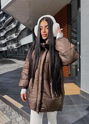 Жіноча повсякденна тепла плащова зимова подрвжена куртка 273