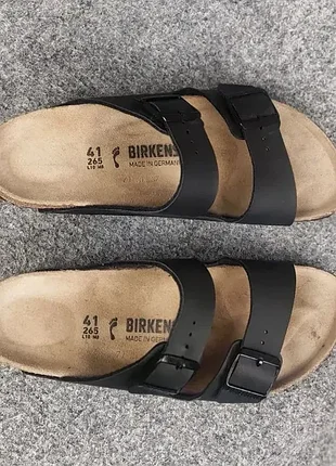 Birkenstock arizona классические мужские ортопедические тапочки черные оригинал шлепанцы