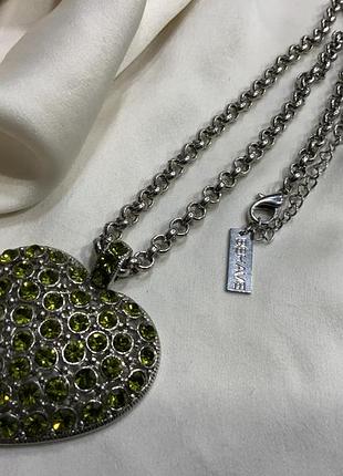 💚✨💎 изумрудное сердце behave брендовский эффектный кулон в винтажном стиле! 💎✨💚