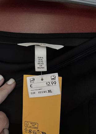 Топ жіночий h&m баска чорний 2