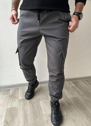Брюки мужские softshell черные 3