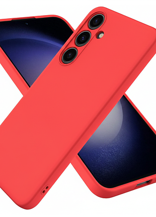 Чехол fiji full soft premium для samsung galaxy s26 plus (s947) противоударный бампер с микрофиброй red