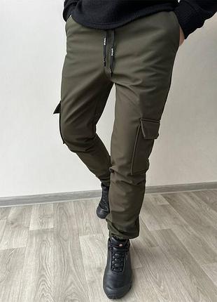 Брюки мужские softshell черные 6