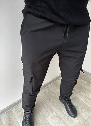 Брюки мужские softshell черные 9