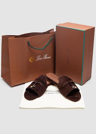 ⭐️ loro piana summer charms sandal suede pecora nera 4